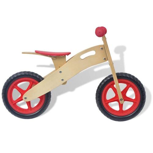 Balancecykel i træ, rød