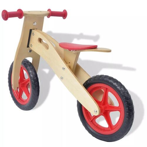 Balancecykel i træ, rød
