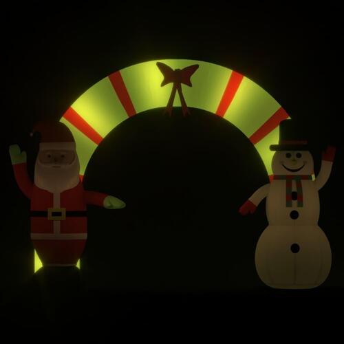 Oppustelig juleport med LED'er 270 cm
