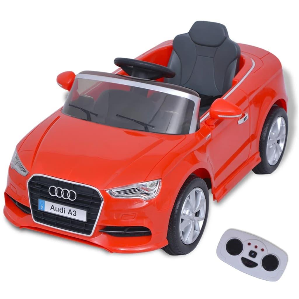 Elektrisk ride-on bil med fjernbetjening Audi A3 rød