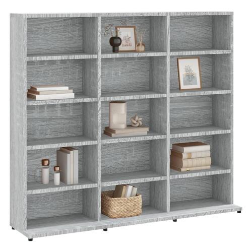 Cd-reol 100x23x89,5 cm konstrueret træ grå sonoma
