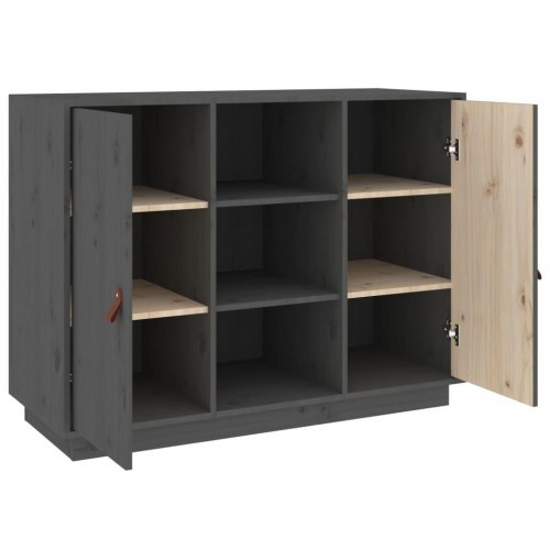 Skænk 100x40x75 cm massivt fyrretræ Grå