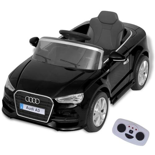 Elektrisk ride-on bil med fjernbetjening Audi A3 sort