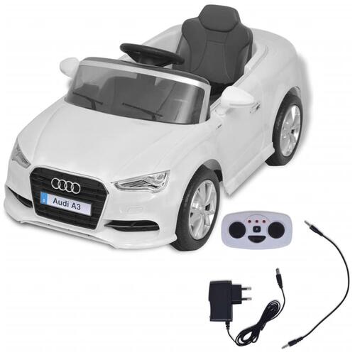 Elektrisk ride-on bil med fjernbetjening Audi A3 hvid