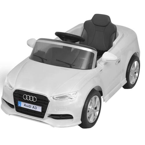 Elektrisk ride-on bil med fjernbetjening Audi A3 hvid