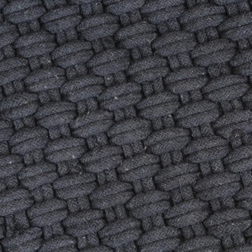 Gulvtæppe 120x180 cm rektangulært bomuld antracitgrå