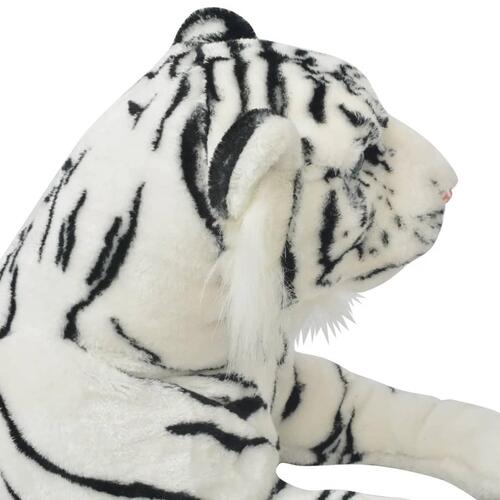 Tøjdyr tiger XXL plysstof hvid