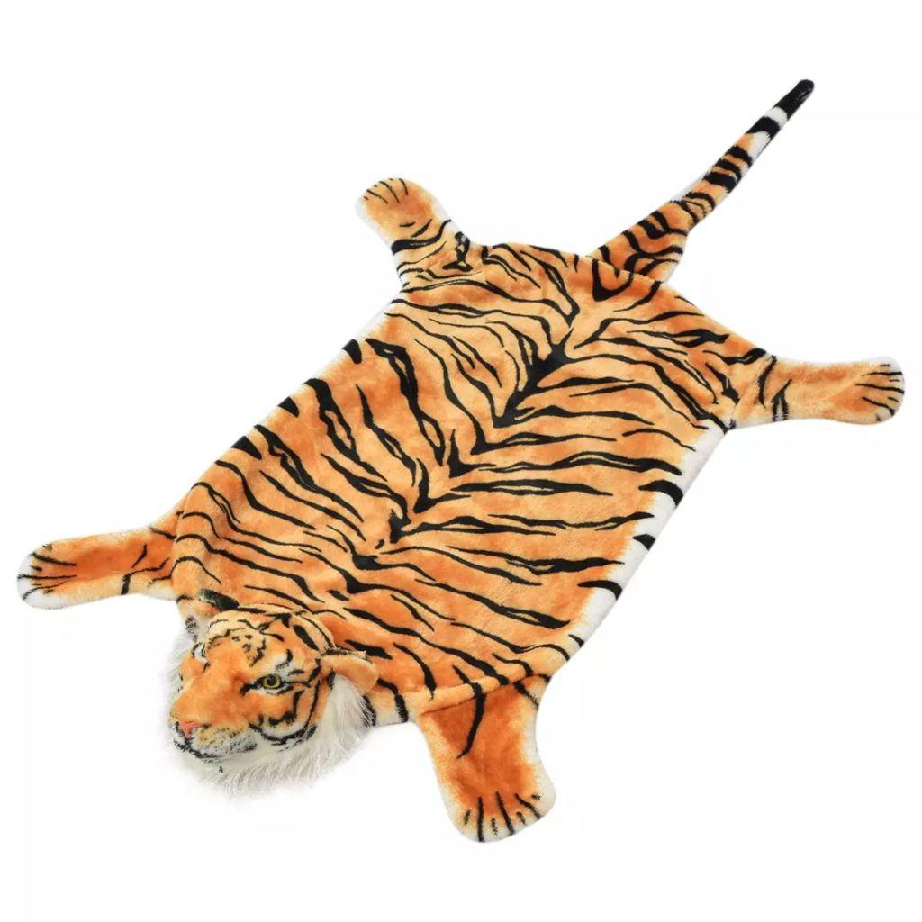 Tigertæppe plys 144 cm brun