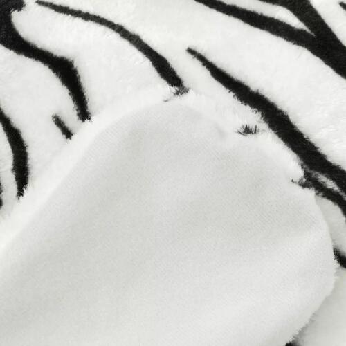 Tigertæppe plys 144 cm hvid