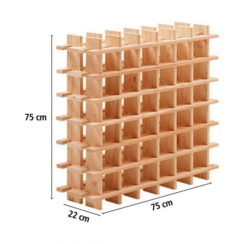 Astigarraga flaskereol i brun fyrretræ - 36 flasker (75 × 22 × 75 cm)