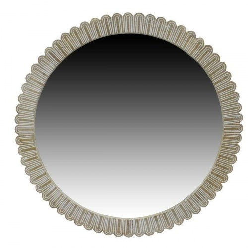 Vægspejl - natur, kolonistil, Ø71 cm