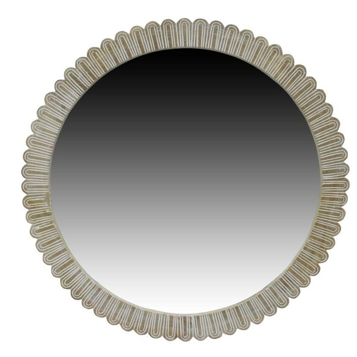 Vægspejl - natur, kolonistil, Ø71 cm