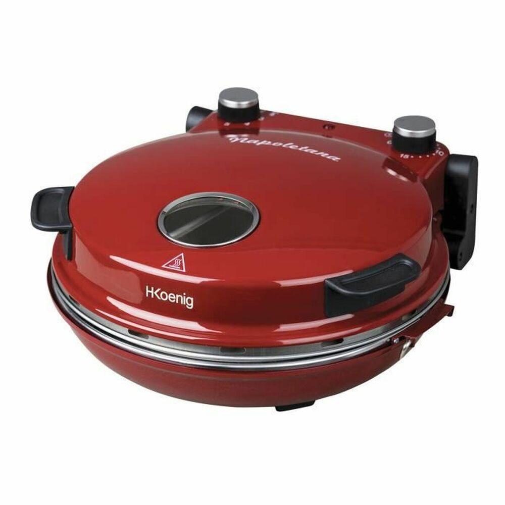 Pizzasten-ovn Hkoenig NAPL350 Ø 32 cm 1200 W - rød