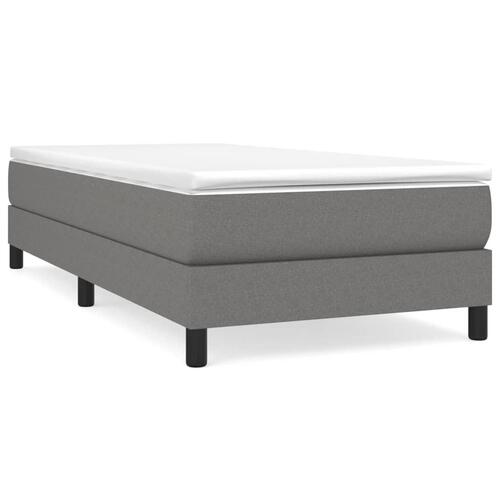 Sengeramme uden madras Mørkegrå 80x200 cm Stof