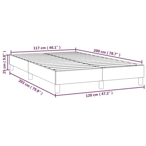 Sengeramme til kontinentalseng 120x200 cm stof lysegrå