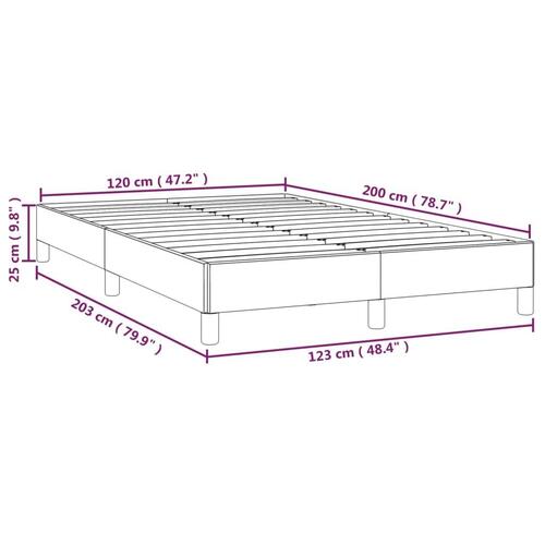 Sengeramme 120x200 cm stof cremefarvet