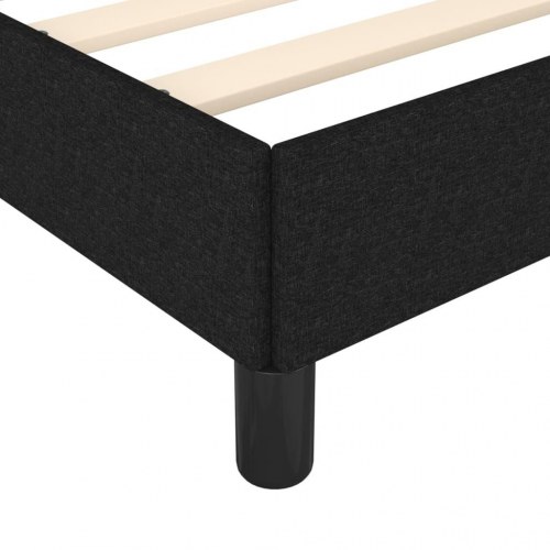Sengeramme i stof - 140 x 190 cm, sort (uden madras)