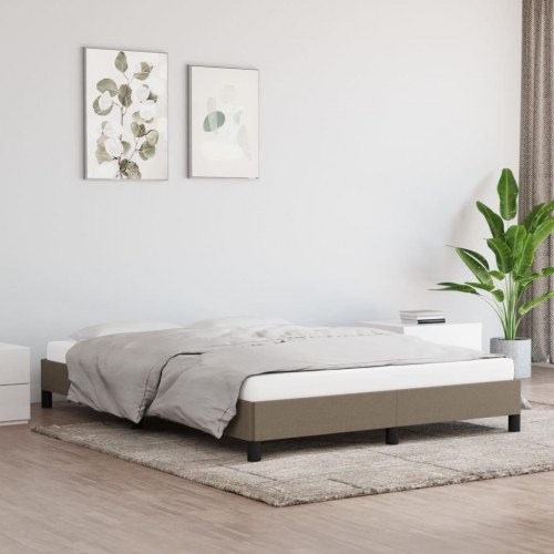 Sengeramme uden madras 140×190 cm - stof, gråbrun