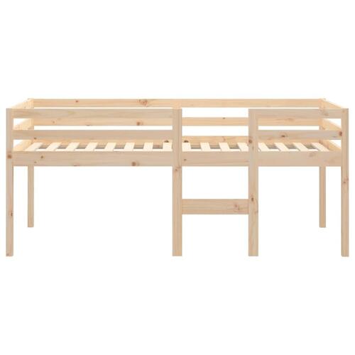 Højseng 90x190 cm massivt fyrretræ