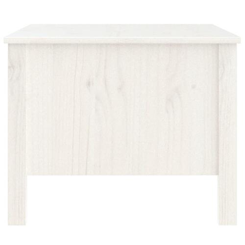 Sofabord 100x50x40 cm massivt fyrretræ hvid