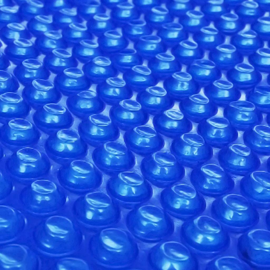 Flydende soldrevet PE-poolovertræk rund 300 cm blå