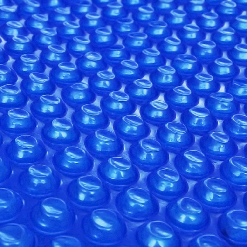 Flydende soldrevet PE-poolovertræk rundt 381 cm blå