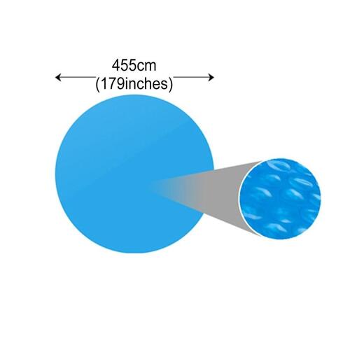 Flydende soldrevet PE-poolovertræk rund 455 cm blå