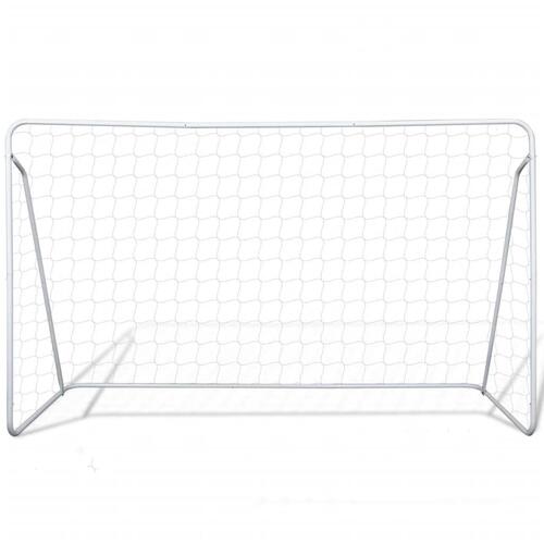 Fodboldmål med net i stål 240 x 90 x 150 cm høj kvalitet