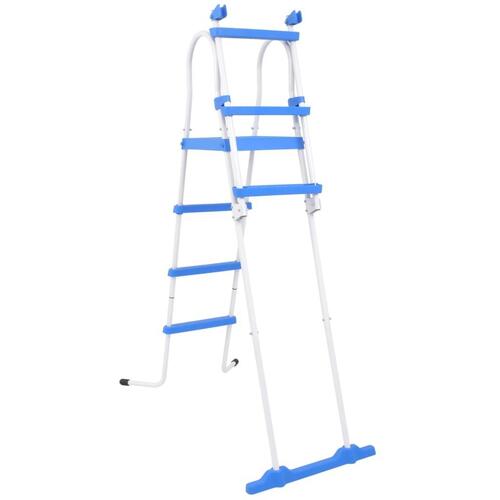Sikkerhedsstige med 3 trin til fritstående svømmebassin 122 cm