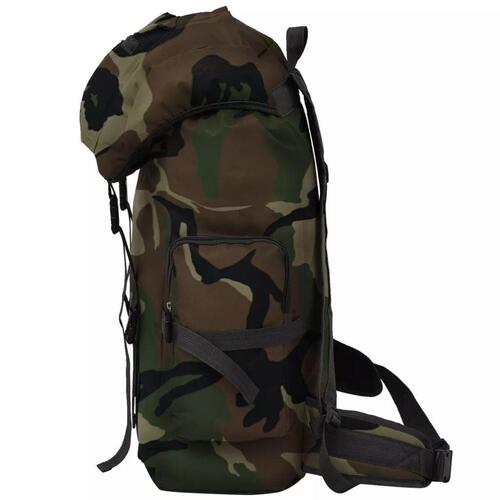 Militærinspireret rygsæk 65 l camouflage
