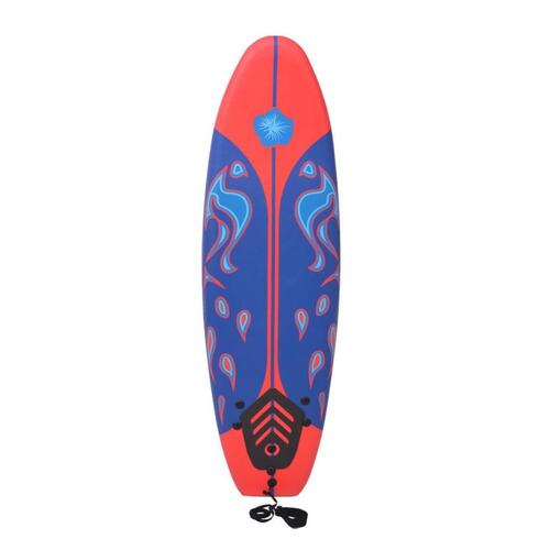 Surfbræt blå og rød 170 cm