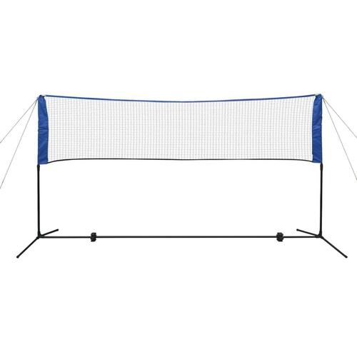 Badmintonsæt med net og fjerbolde 300 x 155 cm