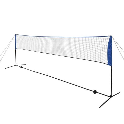 Badmintonnet-sæt med fjerbolde 500 x 155 cm