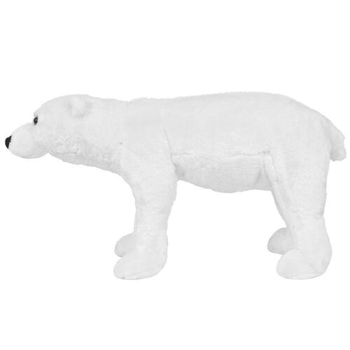 Stående tøjdyr isbjørn plysstof XXL hvid