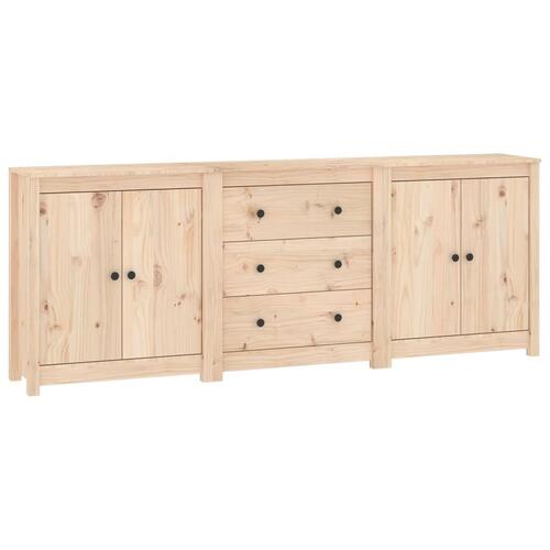 Skænk 210x35x80 cm massivt fyrretræ