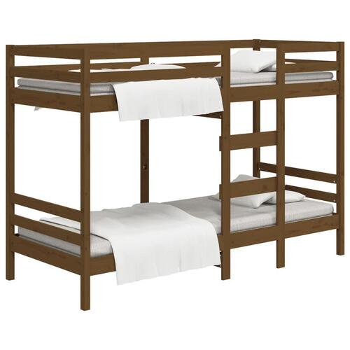 Køjeseng 75x190 cm massivt fyrretræ gyldenbrun