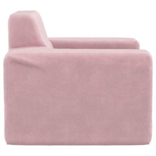 Sofa til børn blødt plys pink