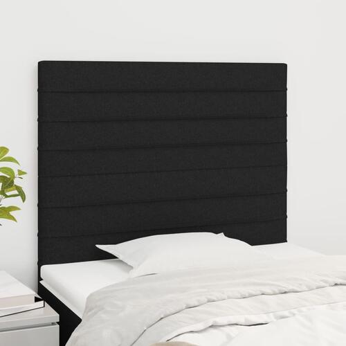 Sengegavle 2 stk. 100x5x78/88 cm stof sort