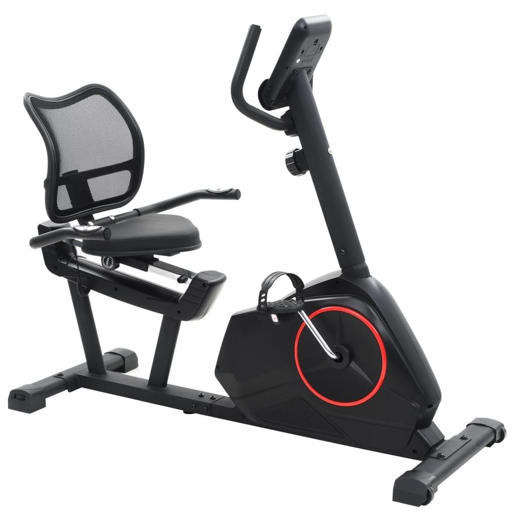 Magnetisk liggende motionscykel med pulsmåler