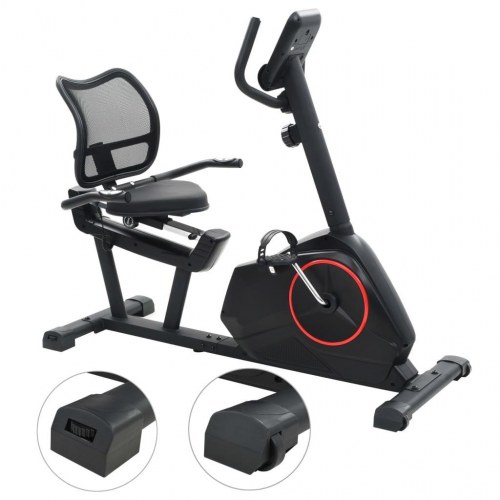 Magnetisk liggende motionscykel med pulsmåler