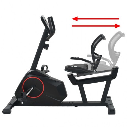 Magnetisk liggende motionscykel med pulsmåler