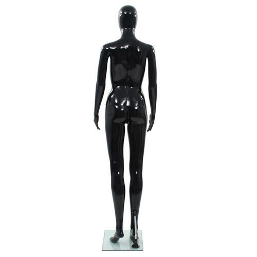 Mannequin kvinde fuld figur glassokkel sort højglans 175 cm