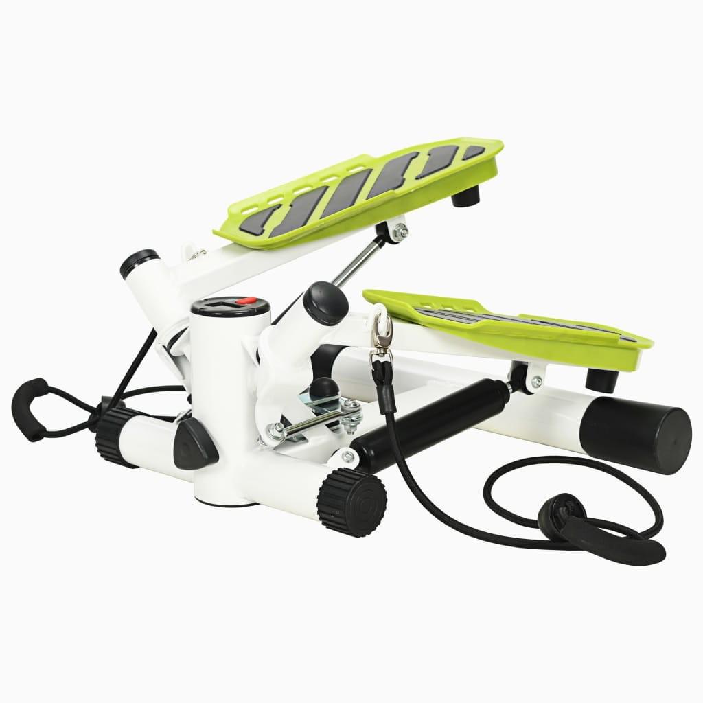 Stepmaskine med træningselastikker hvid og grøn