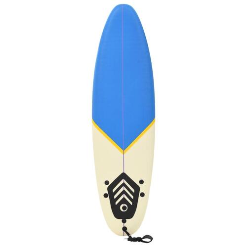 Surfbræt 170 cm blå og cremefarvet