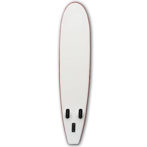 Oppusteligt standup-paddleboardsæt rød og hvid