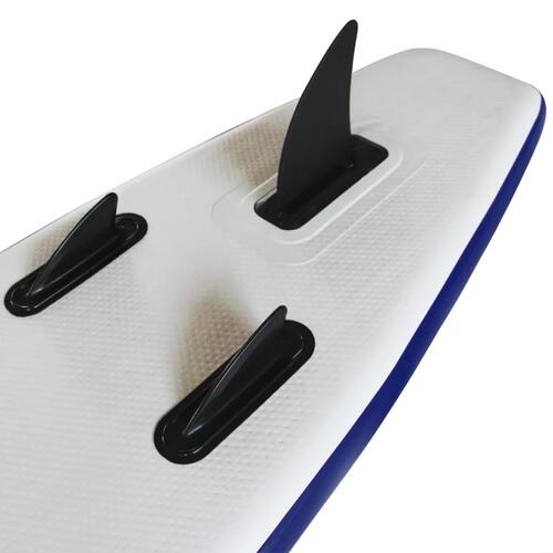Oppusteligt standup-paddleboardsæt blå og hvid