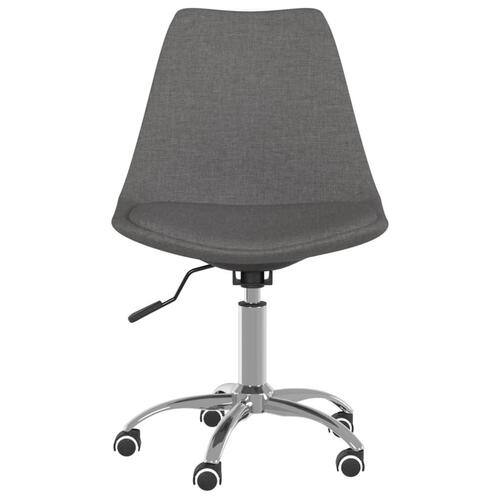 Drejelige spisebordsstole 4 stk. stof mørkegrå