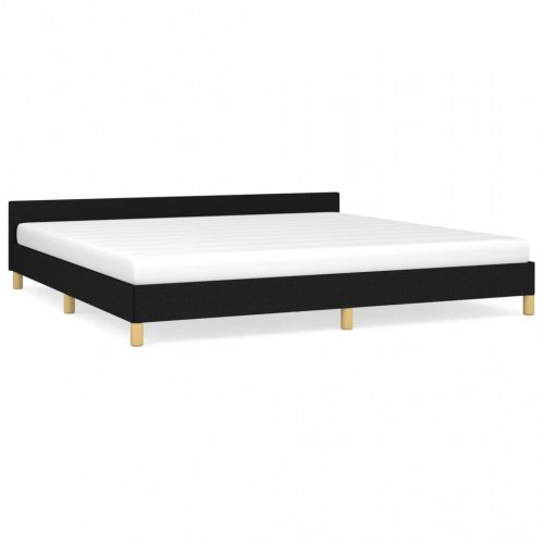 Sengeramme uden madras 200x200 cm stof sort