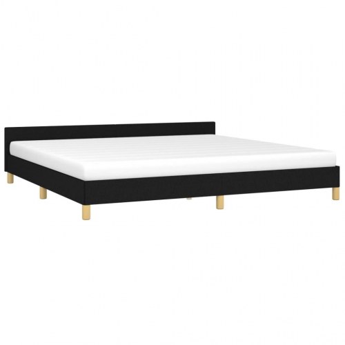 Sengeramme uden madras 200x200 cm stof sort