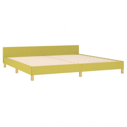 Sengeramme uden madras Grøn 200x200 cm Stof
